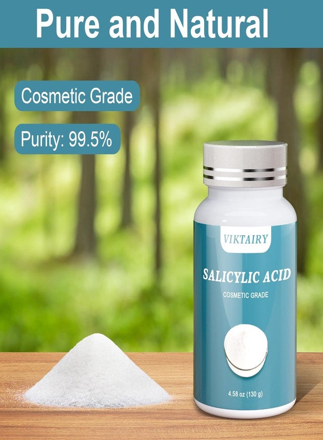 Viktairy Salicylic Acid Powder (4.58 oz/130 g), Ultra Pure Cosmetic Grade Original Ingredients with no Additives, BHA Exfoliant for DIY Cleanser, Toner, Shampoo, Body Wash, Lotion - Image 2